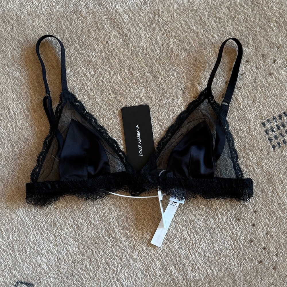 Dolce & Gabbana Black Lace Bralette, M, NWT